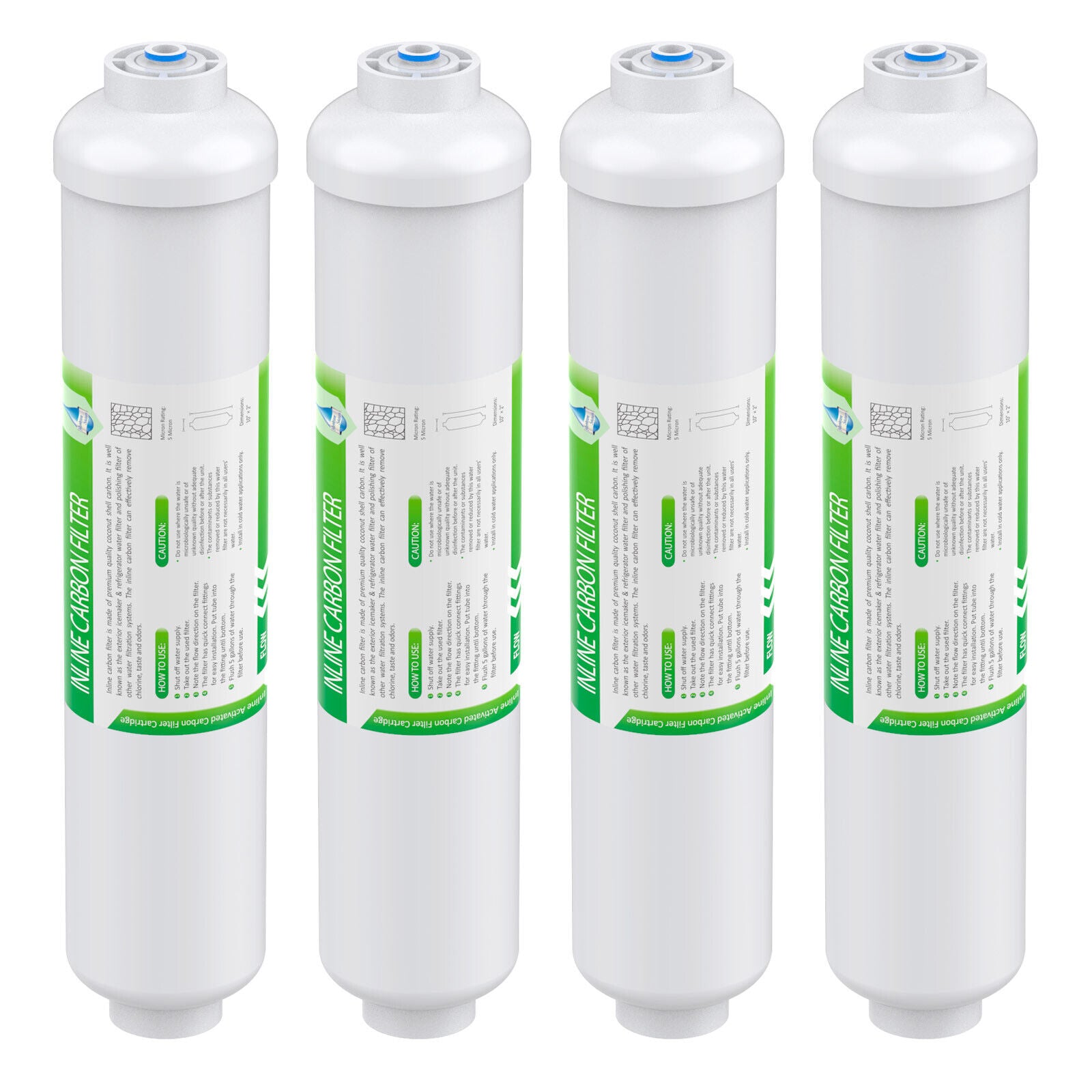 Membrane Solutions Inline T33 Water Filter, 1/4&quot; Quick-Connect Filter