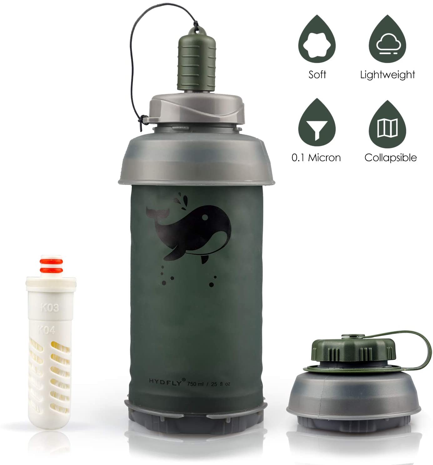 Reusable Filtering Water Bottle