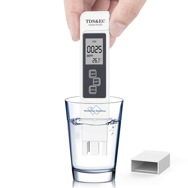 TDS Meter Digital Water Test Meter, TDS Temperature & Conductivity Meter 3  in 1, 0-9999 ppm, Hydroponics EC Meter, Digital Water Quality Testers for  Drinking Water, ppm Meter for Hydroponics Aquarium 