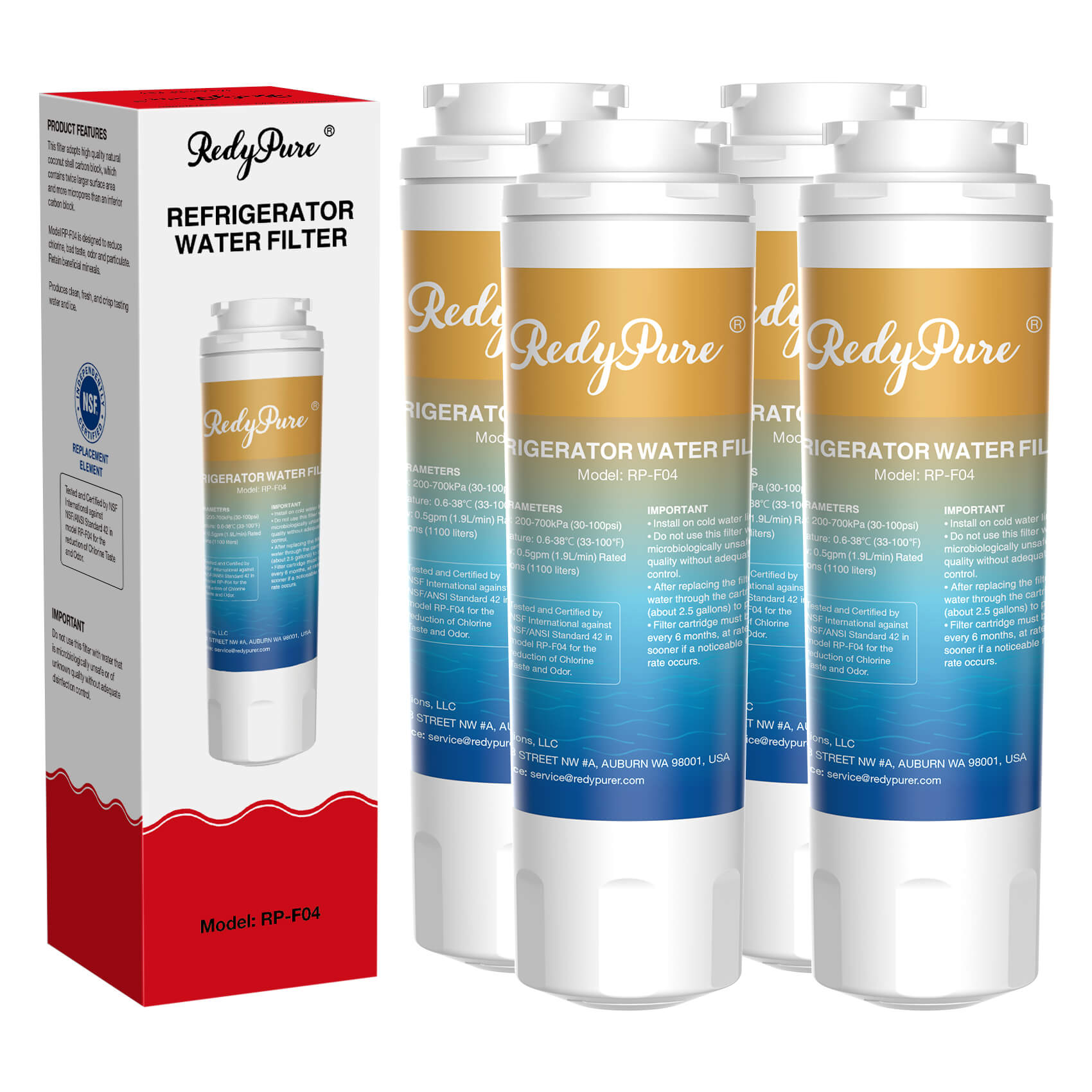 RedyPure RP-F04 Replacement for Maytag UKF8001 UKF9001 4396395 469006 Refrigerator Water Filter