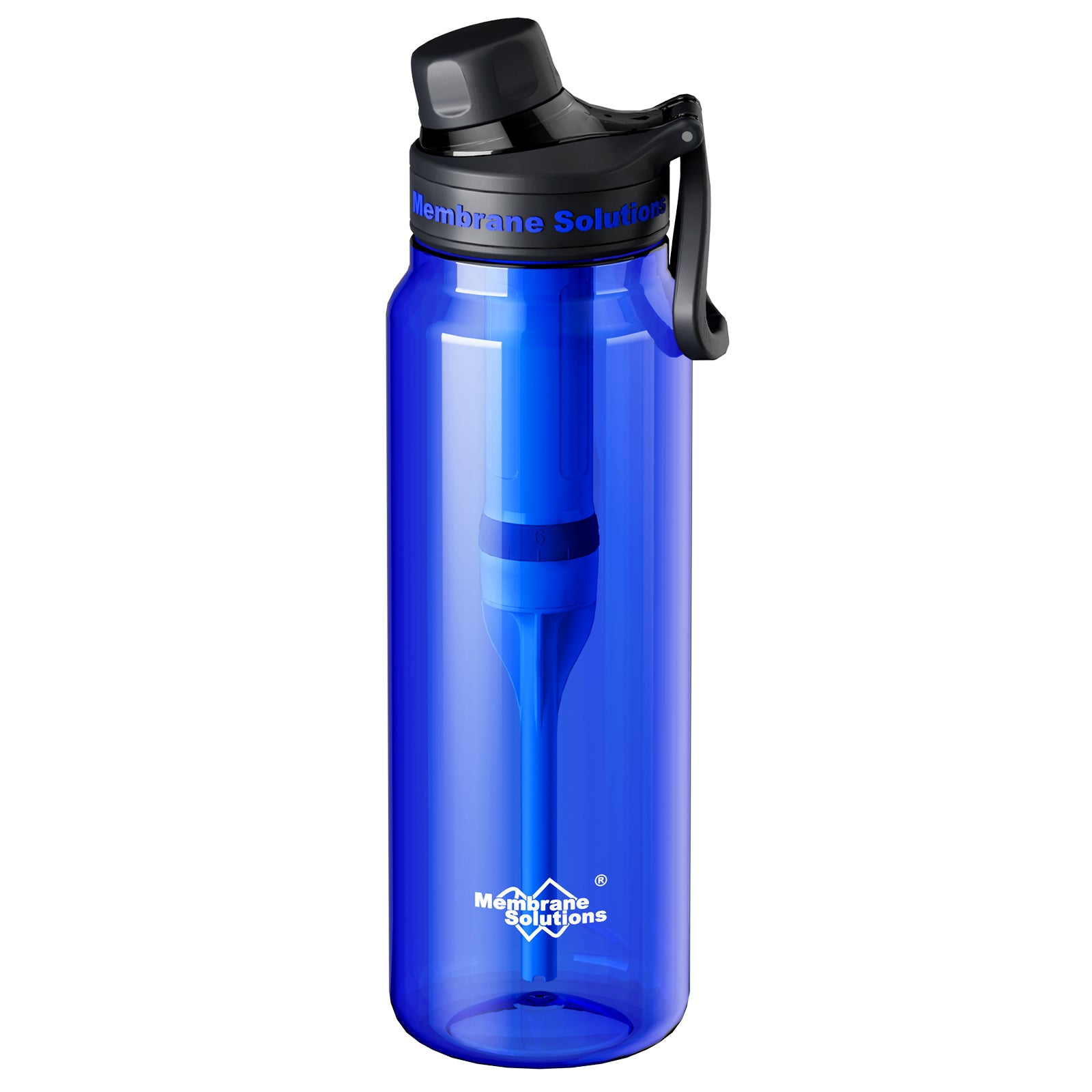 Membrane Solutions C3 36oz 4-Stage Water Filter Bottle with Activated Carbon Fiber Filter