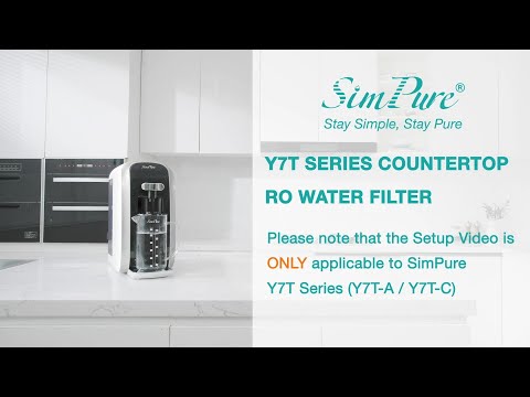 SimPure Y7T-BW-A Countertop RO System with Portable Glass Water Pitcher & Extra Alkaline Remineralization