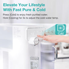 SimPure Y10C Cold Countertop RO System Cooler Water Filter Dispenser | 5-in-1 RO+CTO+UV 7-Stage Filtration