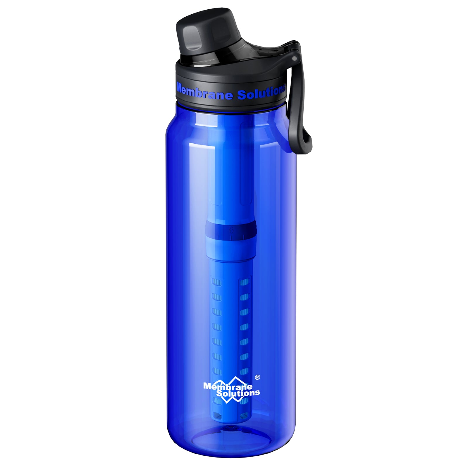 Membrane Solutions C3 36oz Water Filter Bottle with Activated Carbon Fiber & UF Filter